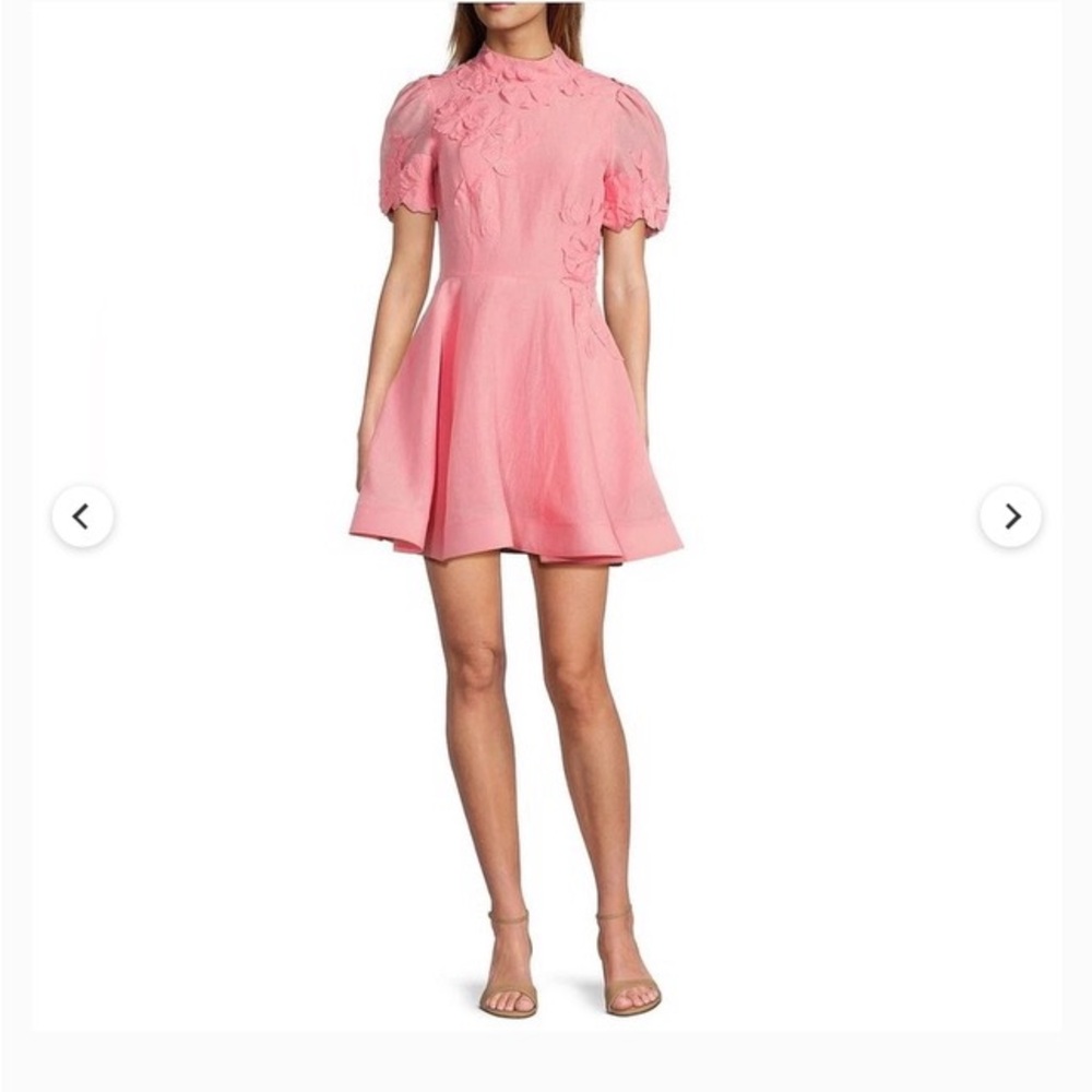ANTONIO MELANI Pink Sculpted Fit-and-Flare Mini Size 2 Dress